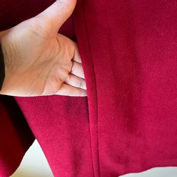 ORVIS Red Double Breasted Swing Coat‎ Wool Blend Vintage Luxury Feminine Cozy 8